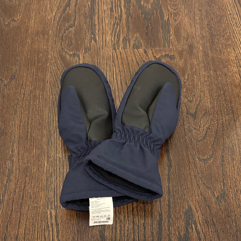 Molo Kids Midnight Blue and Black Mittens Size 6/8